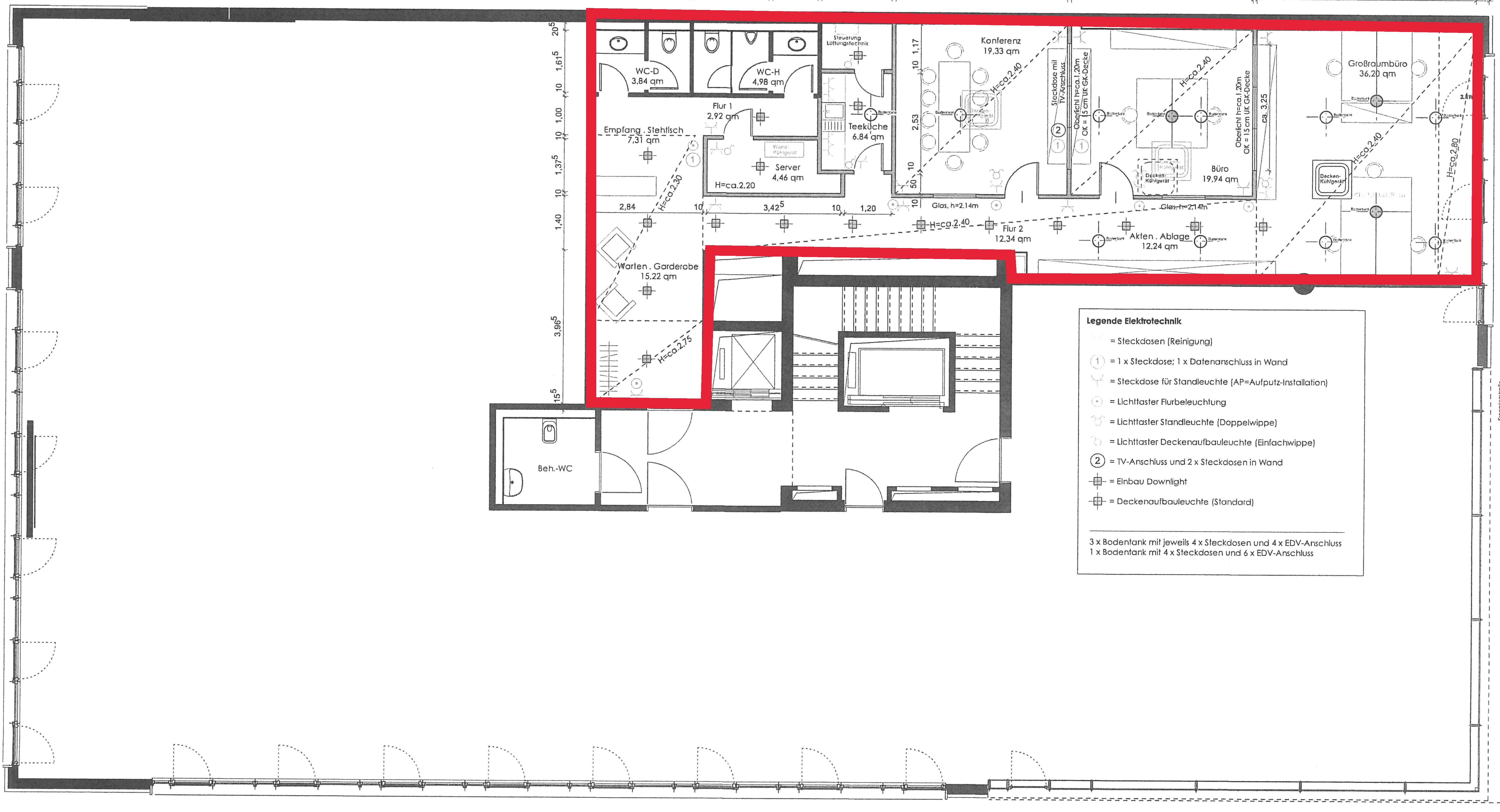{Teeküche büro grundriss
77} Büro im 1. OG mit 162 m² | BÜX Offices | {Teeküche büro grundriss
77}